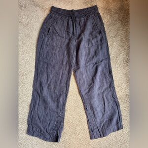 Athleta Retreat linen high rise wide leg pant